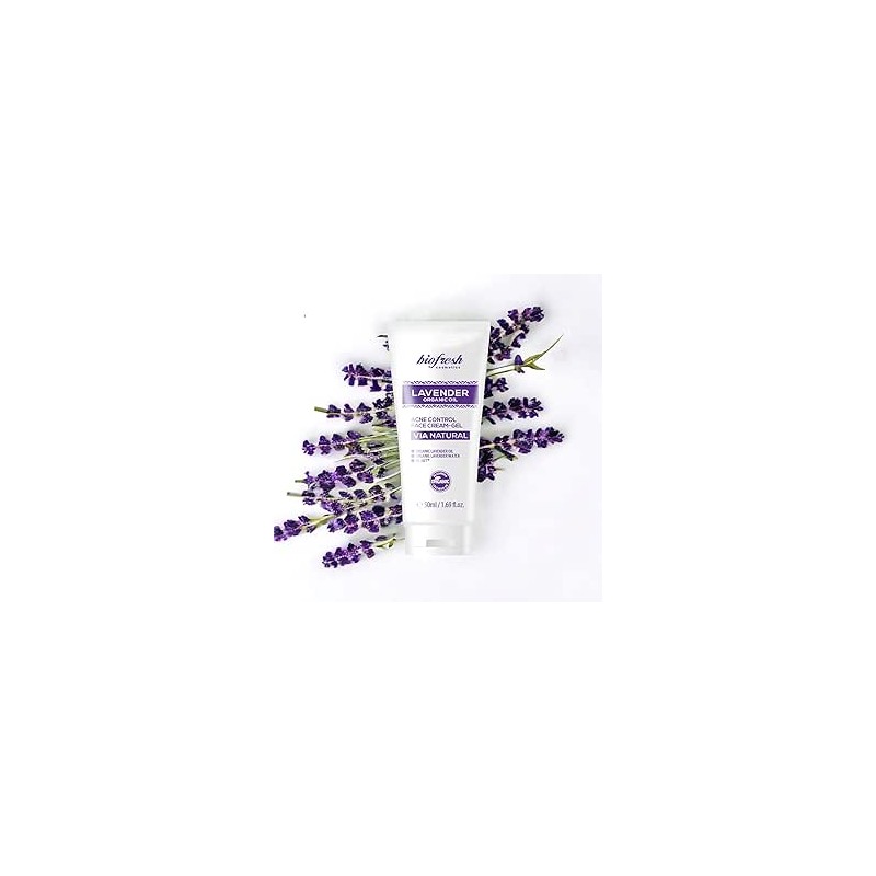Crema-gel facial para el control del acné ACEITE ORGÁNICO DE LAVANDA 50 ml-VÍA NATURAL LAVANDA