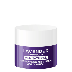 Crema de noche regeneradora Age Control con lavanda orgánica 50 ml- Vía Natural Lavanda