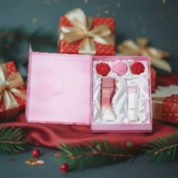 Cofre Regalo Rosa Señora (Perfume 50 ml + 3 Jabones Glicerina 30 gr + Crema de Manos 75 ml) (Tipo Libro)