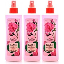 Agua de Rosas Natural Tónico Facial y Corporal Spray - Rosa de Bulgaria 3X230 ml OFERTA