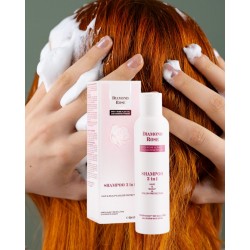 Champú 3 en 1 para cuidados intensivos para cabello, cuero cabelludo y color -  Diamond Rose 200 ml