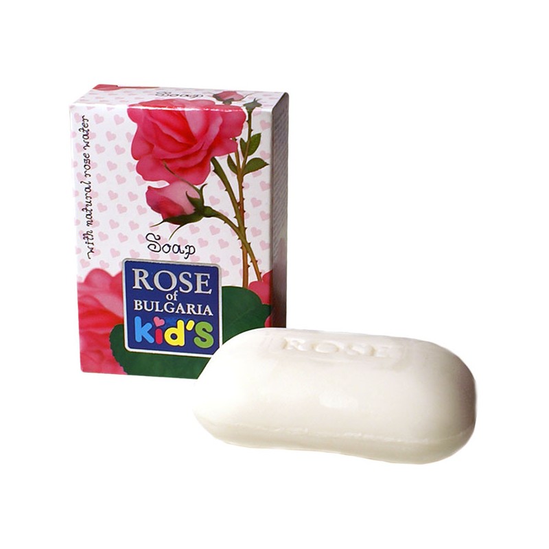 Jabón Natural en Pastilla Infantil Bebé-Rosa de Bulgaria 100 grs